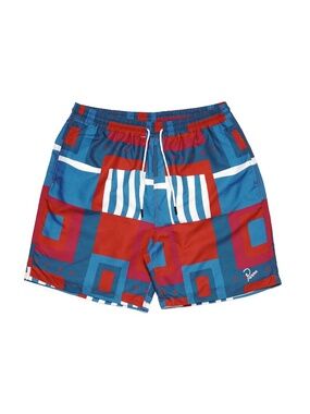 By Parra Hot Springs Pattern Swim Shorts - Multi Colored, X-Large
